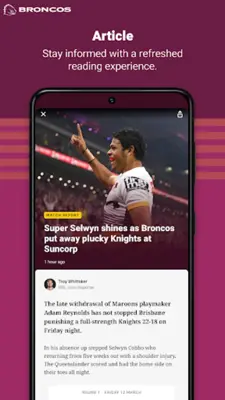 Brisbane Broncos android App screenshot 2